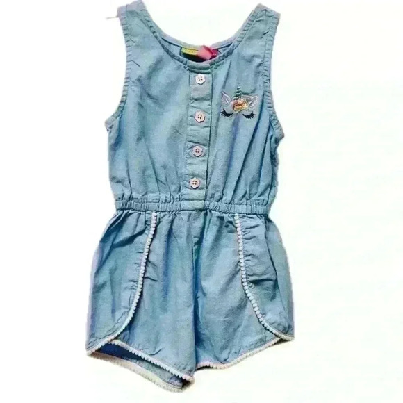Penelope Mack little girl romper sleeveless with unicorn size 3T toddler - Picture 1 of 12